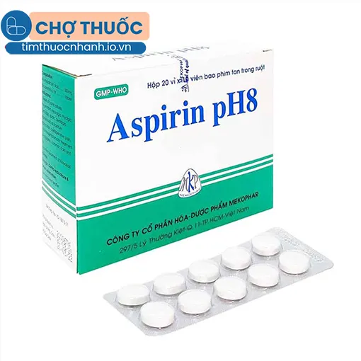 Aspirin pH8 Mekophar (Hộp 200 viên)