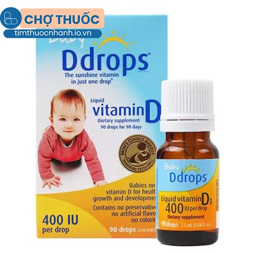 Baby Ddrops Vitamin D3 (90 giọt)
