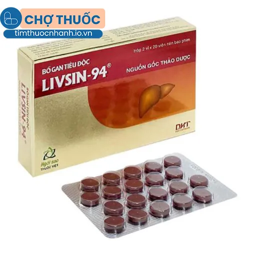 Bổ Gan Tiêu Độc Livsin-94 (Hộp 40 viên)