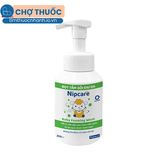 Bọt tắm gội dịu da Nipcare