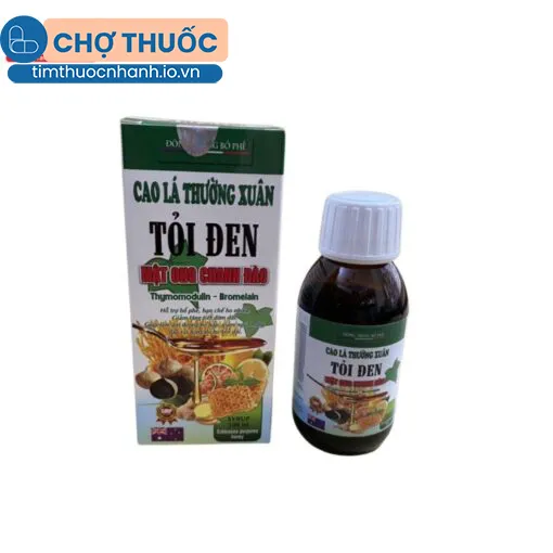 Cao lá thường xuân tỏi đen mật ong chanh đào Trường Đại Hưng.