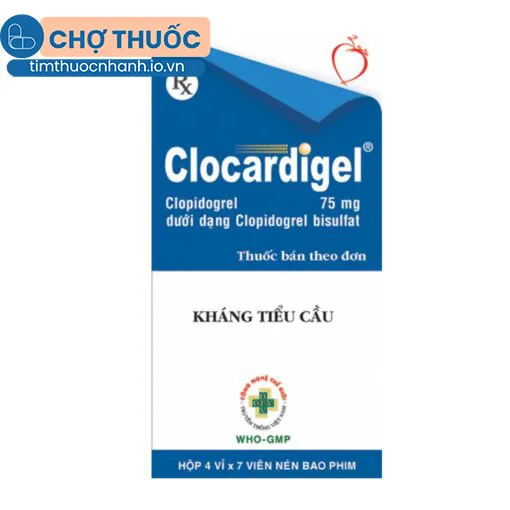 Clocardigel 75mg (Hộp 28 viên)