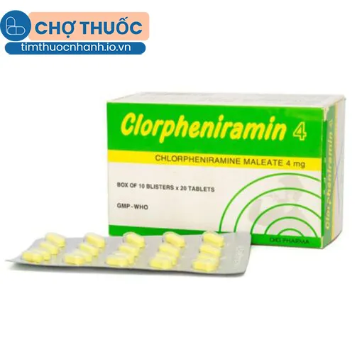 Clorpheniramin 4 DHG (vỉ)