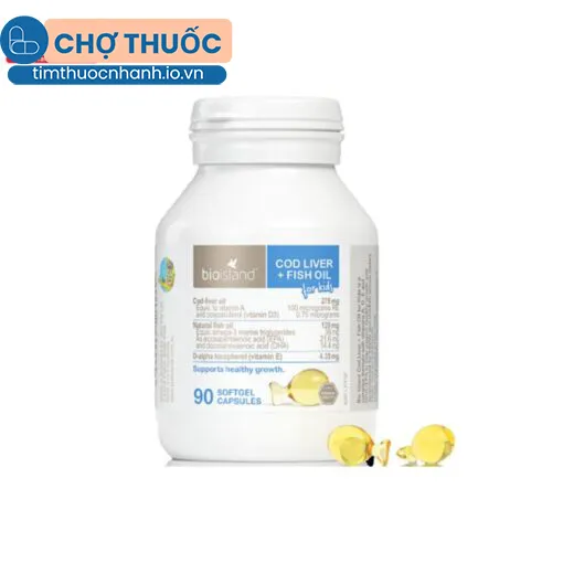 Dầu gan cá tuyết Cod Liver Fish Oil for kids Bio Island