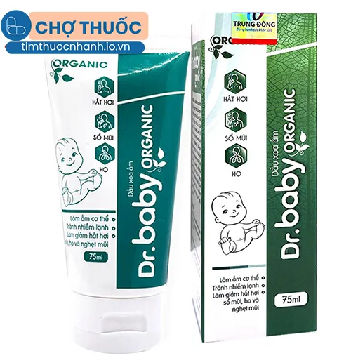 Dầu xoa ấm Dr.Baby Organic