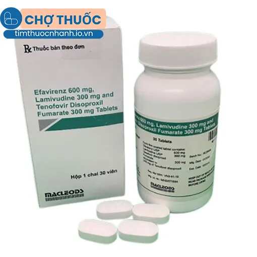 Efavirenz 600mg, Emtricitabine 200mg and Tenofovir Disoproxil Fumarat 300mg Tablets Macleods
