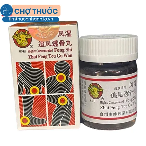 Feng Shi Zhui Feng Tou Gu Wan - Phong Thấp Truy Phong Thấu Cốt Hoàn 60 viên