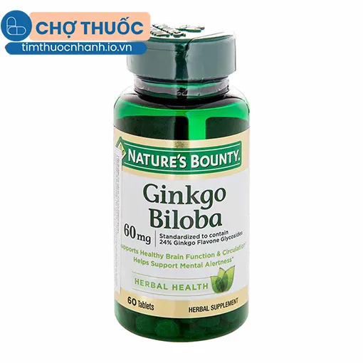 Ginkgo Biloba 60mg Nature's Bounty (60 viên)