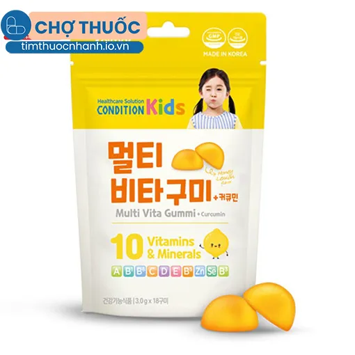 Kẹo dẻo dinh dưỡng Condition Kids Multi Vita Gummi + Curcumin