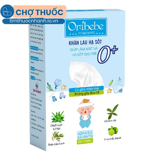 Khăn lau hạ sốt Oribebe 0+