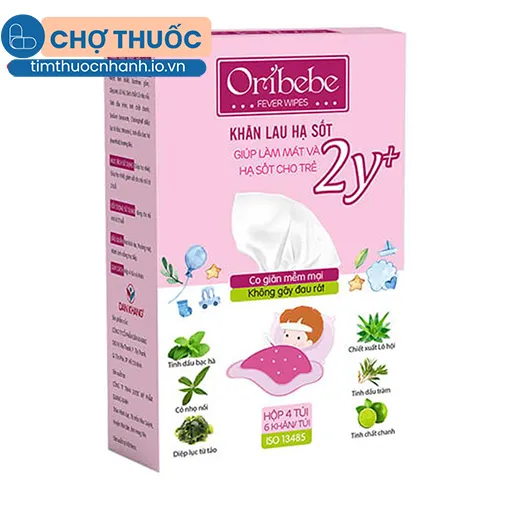 Khăn lau hạ sốt Oribebe 2y+