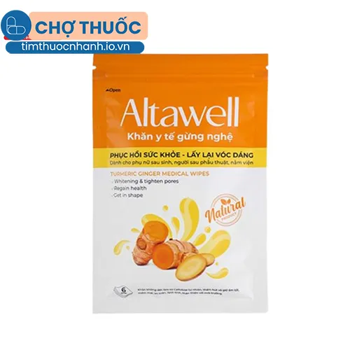 Khăn y tế gừng nghệ Altawell