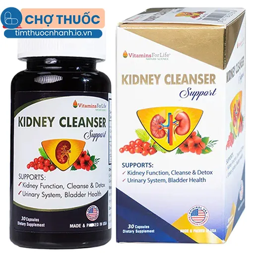 Kidney Cleanser Support Vitamins For Life (hộp 30 viên)