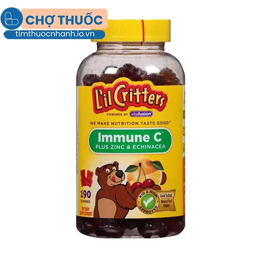 L’il Critters Immune C Plus Zinc & Echinacea (Lọ 190 viên)