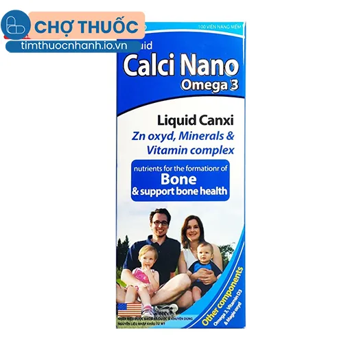 Liquid Calci Nano Omega 3 (Lọ 100 Viên)