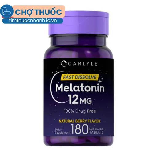 Melatonin 12mg Carlyle 180 viên