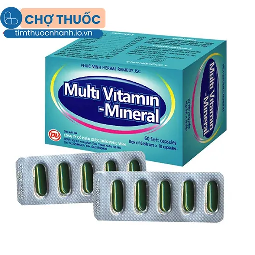 Multi Vitamin - Mineral Phúc Vinh (hộp 60 viên)