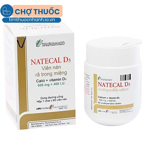 Natecal D3 (lọ 60 viên)