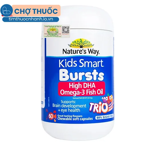 Nature's Way Kids Bursts High DHA Omega 3 Fish Oil Trio