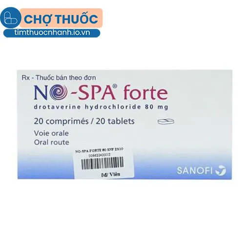 No-Spa Forte Sanofi (hộp 20 viên)