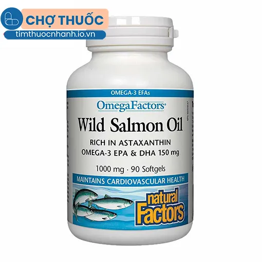 Omega Factors Wild Salmon Oil (lọ 90 viên)