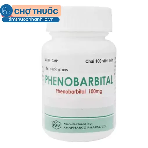 Phenobarbital 100mg Khapharco lọ 100 viên