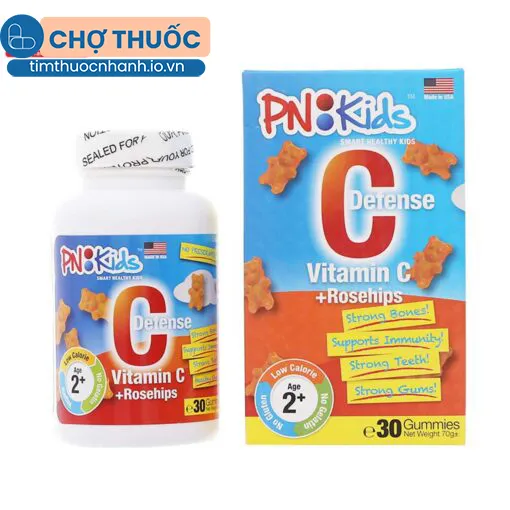 PNKids Defense C Vitamin C + Rosehips 30 viên