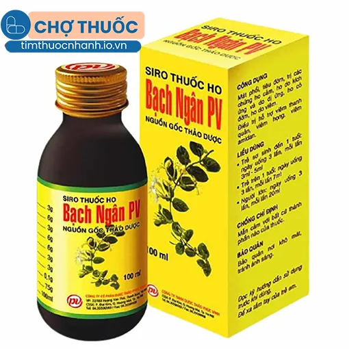 Siro thuốc ho Bạch Ngân PV