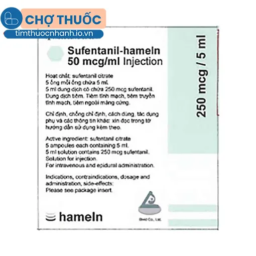 Sufentanyl hameln 50mcg/ml