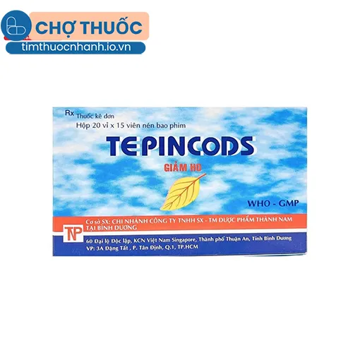 Tepincods (Hộp 20 vỉ x 15 viên)