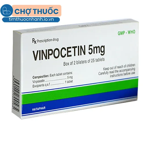 Vinpocetin 5mg Dược Hà Tây